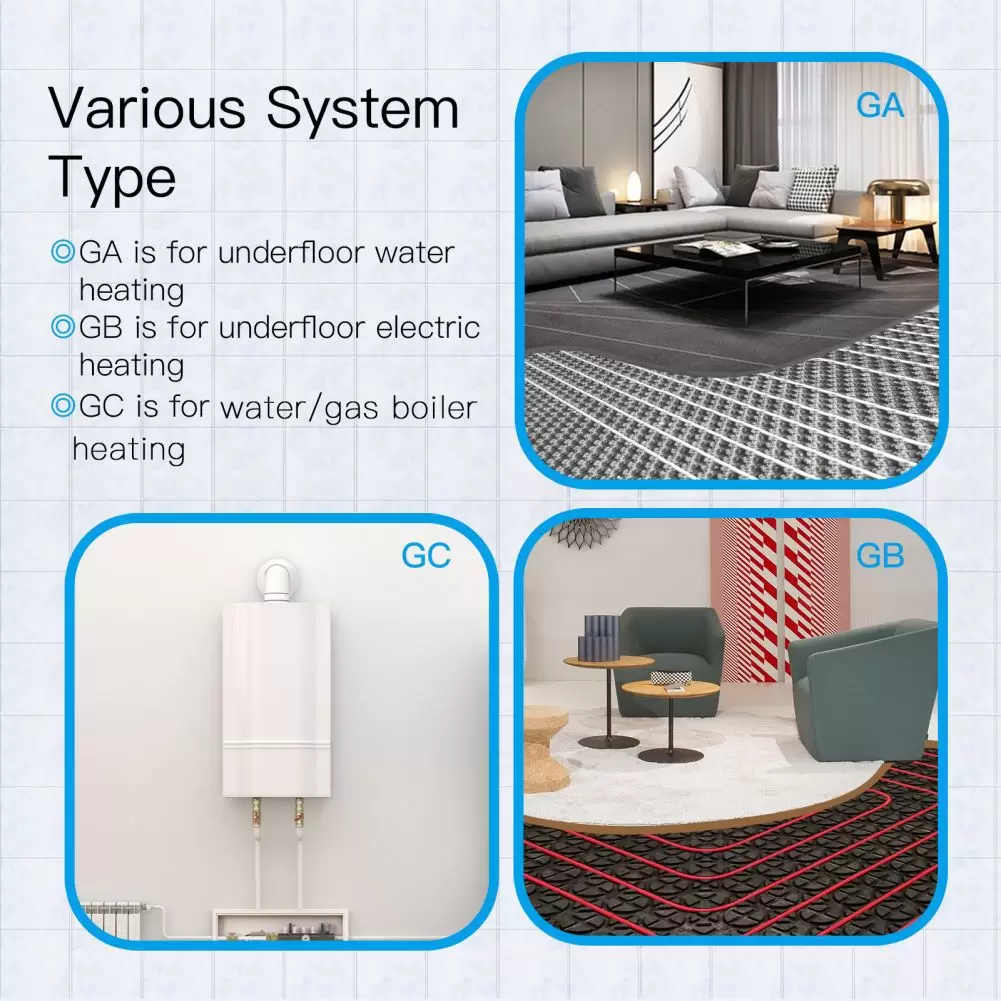 Tuya Smart Home WiFi/Zigbee Floor Heating Thermostat Switch – App Programmable Indoor Floor Heating Temperature Controller - Image 4